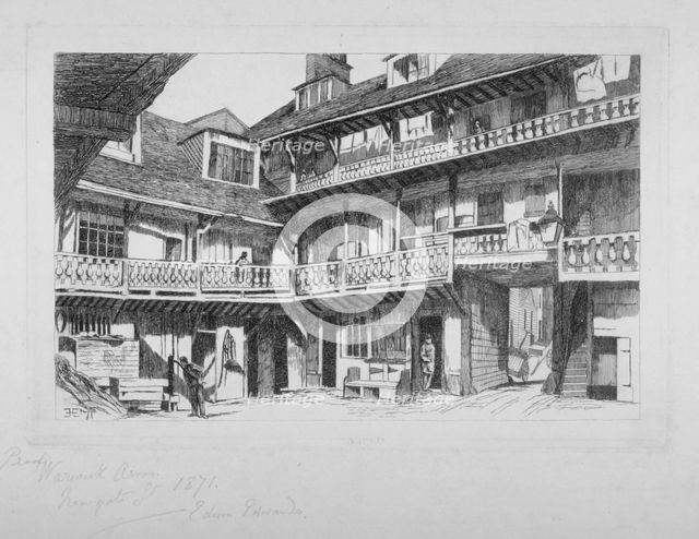 Warwick Arms Inn, Newgate Street, City of London, 1871. Artist: Edwin Edwards