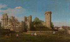 Warwick Castle, East Front from the Outer Court, 1752. Creator: Canaletto
