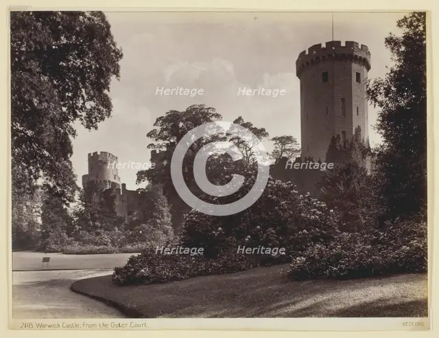 Warwick Castle, from the Outer Court, 1860/94. Creator: Francis Bedford.