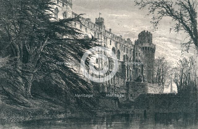 Warwick Castle from the West, c19th century. Artist: Unknown.