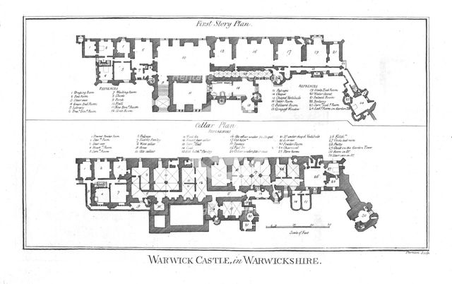 'Warwick Castle, in Warwickshire.', late 18th century. Artist: Thornton.