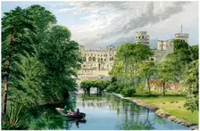 Warwick Castle, Warwickshire, home of the Earl of Warwick, c1880