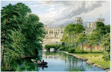 Warwick Castle, Warwickshire, home of the Earl of Warwick, c1880