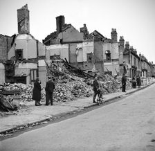 Wartime bomb damage, Highgate Road, Sparkbrook, Birmingham, West Midlands, 29 July 1942. Artist: James Nelson