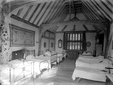 Wartime medical ward at Great Dixter, Northiam, East Sussex, WWI, 1915. Artist: Nathaniel Lloyd