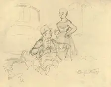 "Was ist gefälllig?" mid-late 19th century, (c1924). Creator: Carl Spitzweg
