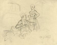 "Was ist gefälllig?" mid-late 19th century, (c1924). Creator: Carl Spitzweg