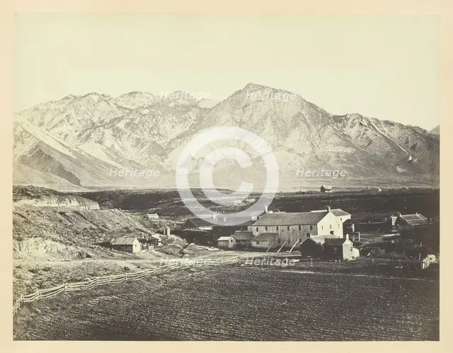 Wasatch Range of Rocky Mountains, From Brigham Young's Woolen Mills, 1868/69. Creator: Andrew Joseph Russell.