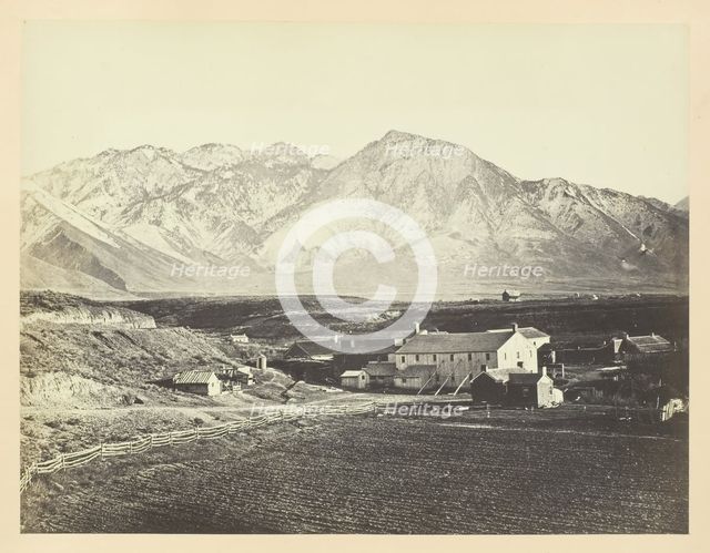 Wasatch Range of Rocky Mountains, From Brigham Young's Woolen Mills, 1868/69. Creator: Andrew Joseph Russell.