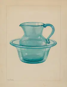 Wash Bowl and Pitcher, c. 1937. Creator: Charles Caseau