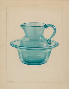 Wash Bowl and Pitcher, c. 1937. Creator: Charles Caseau
