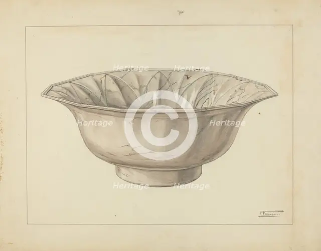 Wash Bowl, c. 1953. Creator: Frank Fumagalli.