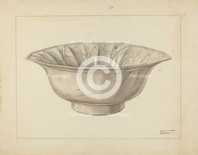 Wash Bowl, c. 1953. Creator: Frank Fumagalli.