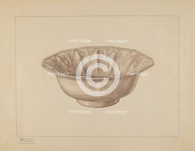 Wash Bowl, c. 1937. Creator: Frank Fumagalli.