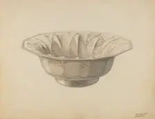 Wash Bowl, c. 1938. Creator: Frank Fumagalli