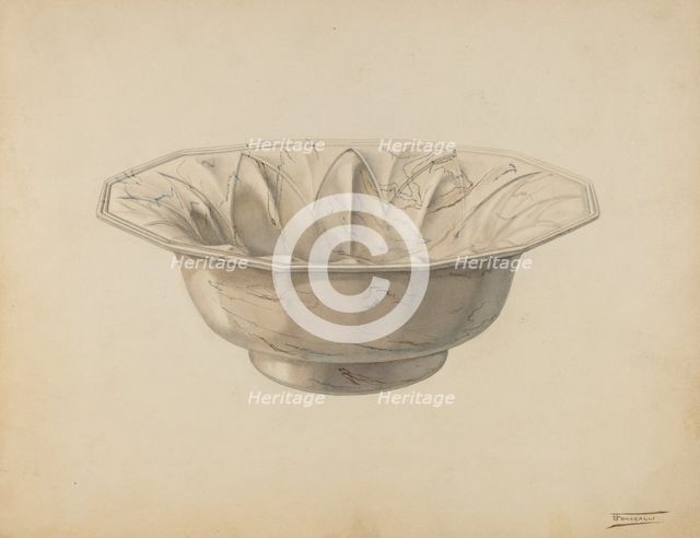 Wash Bowl, c. 1938. Creator: Frank Fumagalli.