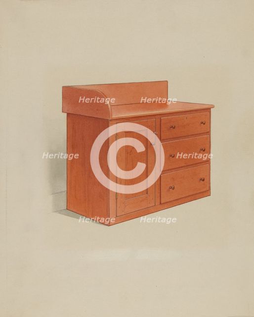 Wash Chest, 1935/1942. Creator: Alfred H. Smith.