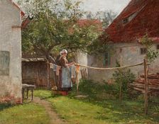 Wash Day, Bavaria, 1885. Creator: John Ottis Adams