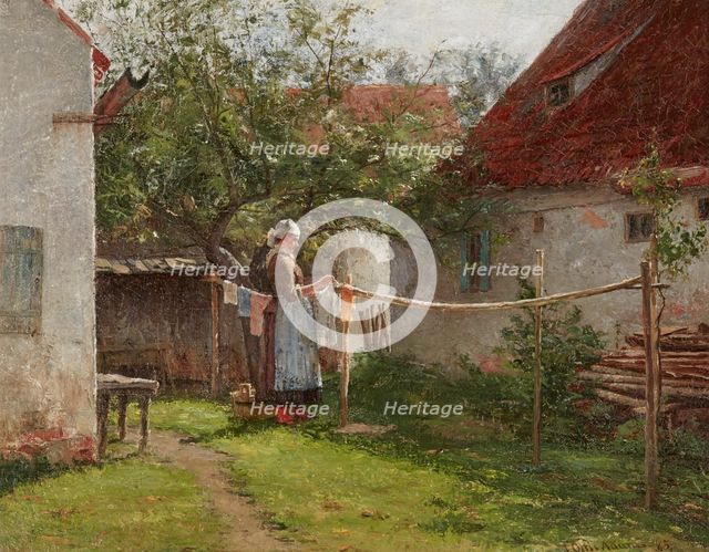Wash Day, Bavaria, 1885. Creator: John Ottis Adams.