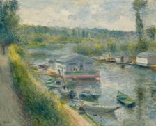Wash-House Boat At Bas-Meudon, c1874. Creator: Pierre-Auguste Renoir