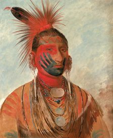 Wash-ka-mon-ya, Fast Dancer, a Warrior, 1844-1845. Creator: George Catlin