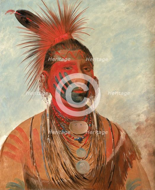Wash-ka-mon-ya, Fast Dancer, a Warrior, 1844-1845. Creator: George Catlin.