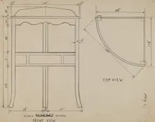 Wash Stand, 1935/1942. Creator: Unknown