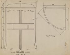 Wash Stand, 1935/1942. Creator: Unknown