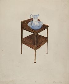 Wash-stand, c. 1937. Creator: Edna C. Rex