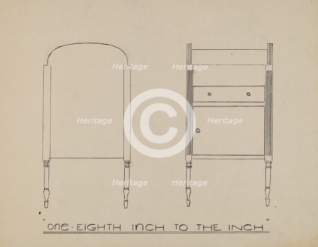 Wash Stand, c. 1939. Creator: Unknown.