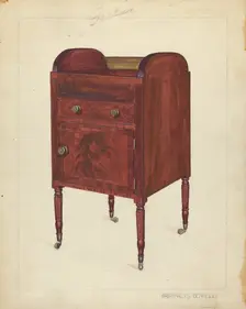 Wash Stand, c. 1939. Creator: Francis Borelli