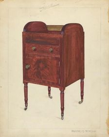 Wash Stand, c. 1939. Creator: Francis Borelli