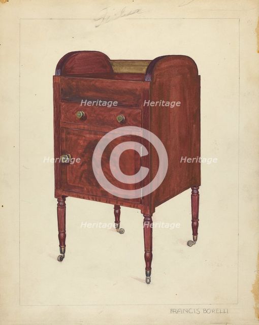 Wash Stand, c. 1939. Creator: Francis Borelli.