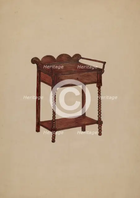 Wash Stand, c. 1940. Creator: Della Button.