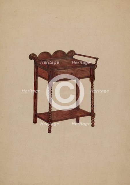 Wash Stand, c. 1940. Creator: Della Button.
