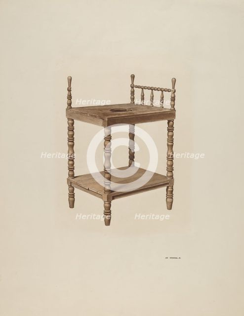Wash Stand, c. 1940. Creator: Joe Brennan.