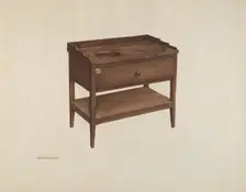Wash-stand, c. 1940. Creator: Szepessy, Eugene R.