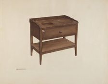 Wash-stand, c. 1940. Creator: Szepessy, Eugene R.