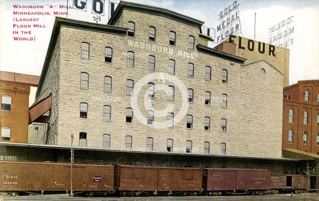 Washburn 'A' flour mill, Minneapolis, Minnesota, USA, 1910. Artist: Unknown