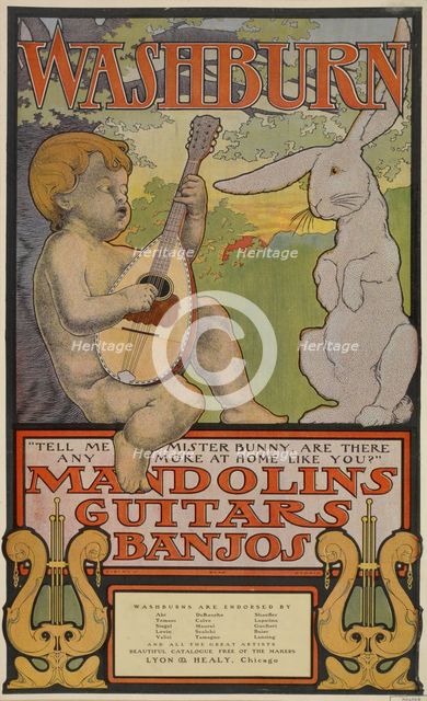 Washburn mandolins guitars banjos, c1895 - 1917. Creator: Unknown.