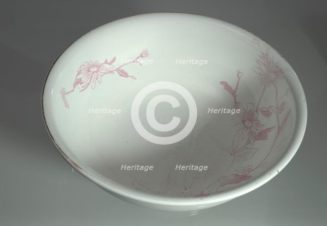 Washbowl owned by members of the Ellis family, late 19th-early 20th cent. Creator: S. Bridgwood & Son.