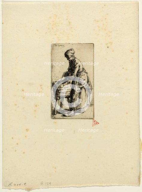 Washerwoman, 1850. Creator: Charles Emile Jacque.