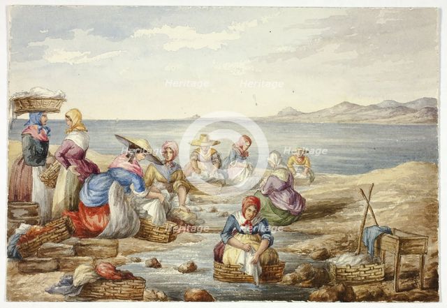 Washerwoman at Nice, February 1842. Creator: Elizabeth Murray.