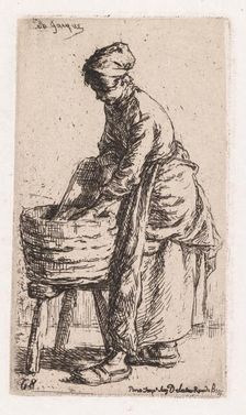 Washerwoman (Laveuse), 1850. Creator: Charles-Émile Jacque (French, 1813-1894)