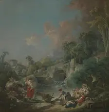 Washerwomen, 1768. Creator: Francois Boucher