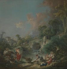 Washerwomen, 1768. Creator: Francois Boucher