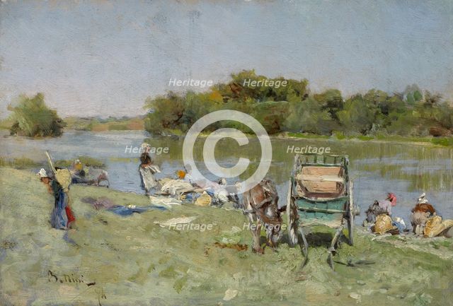 Washerwomen, 1874. Creator: Giovanni Boldini.