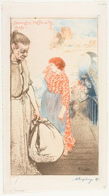 Washerwomen, 1894. Creator: Auguste Louis Lepère (French, 1849-1918)