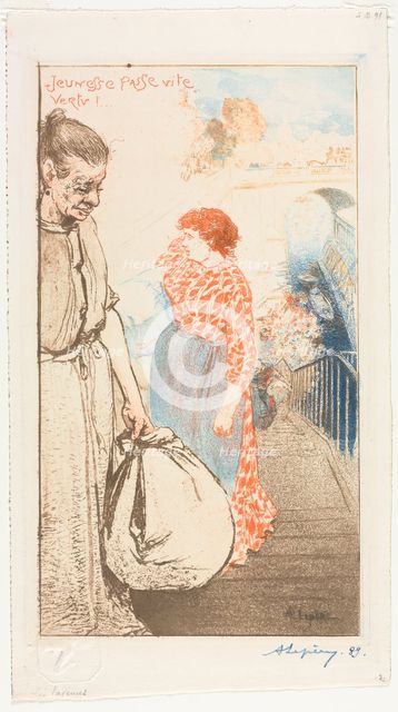 Washerwomen, 1894. Creator: Auguste Louis Lepère (French, 1849-1918).