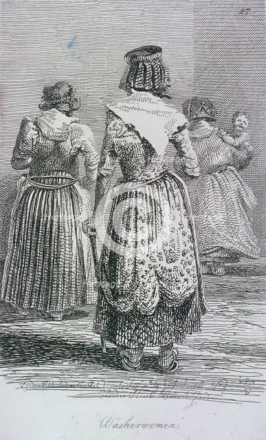 'Washerwomen', Cries of London, (c1819?). Artist: John Thomas Smith